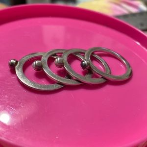 sterling silver pearl ring set